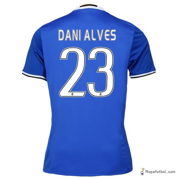 Camiseta Juventus Replica Segunda Ropa Dani Alves 2016/17 Azul